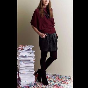 Anthropologie Leifsdottir Cobblestone Jacquard Mini Skirt Size 2